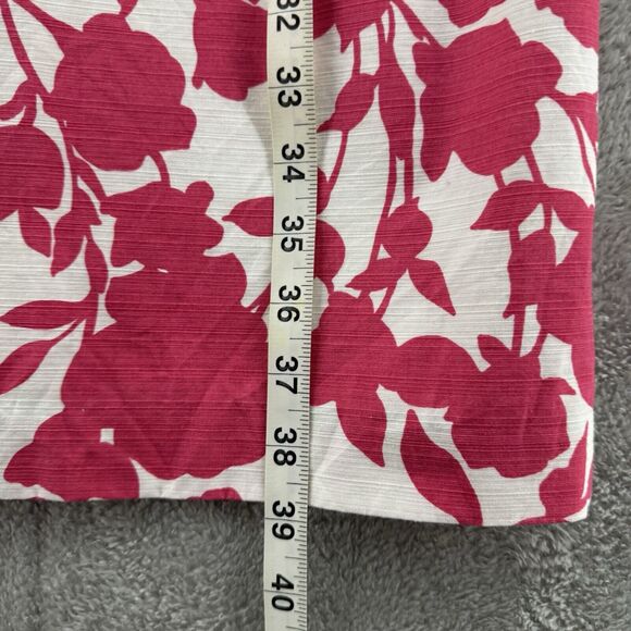 Boden Dress 4R Floral Pink Sheath V-Neck Sleeveless Midi Preppy Beach Resort - Picture 9 of 16